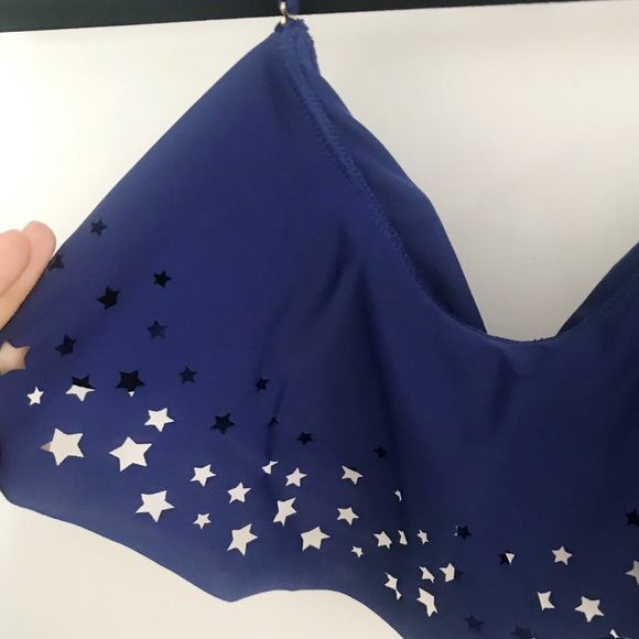 Navy Blue Bikini Top with Star Cutouts💙👙 - Picture 2 of 5